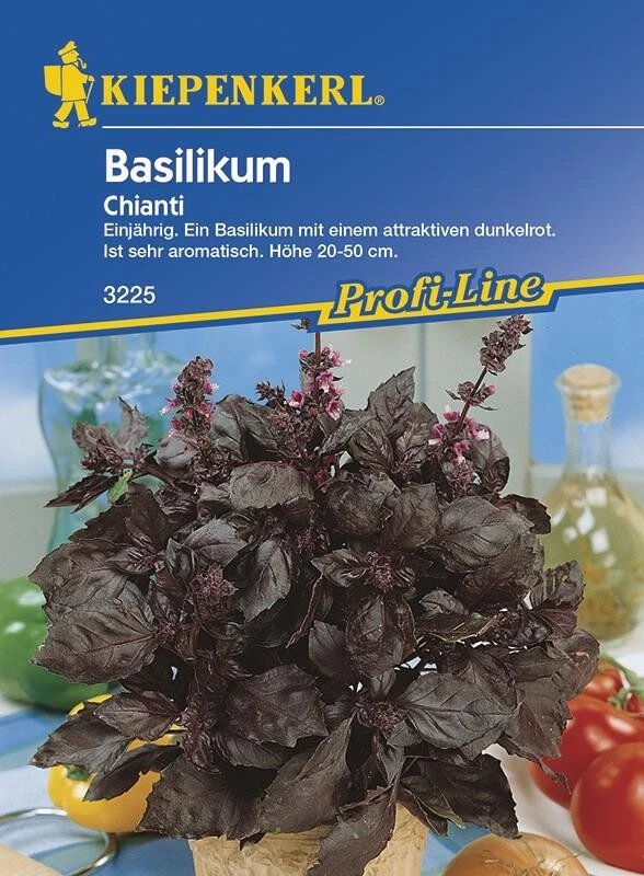 Basilikum Chianti (Opal) Rotblättrig, Sehr Aromatisch, Für Dekoration Von Gerichten – Bild 2