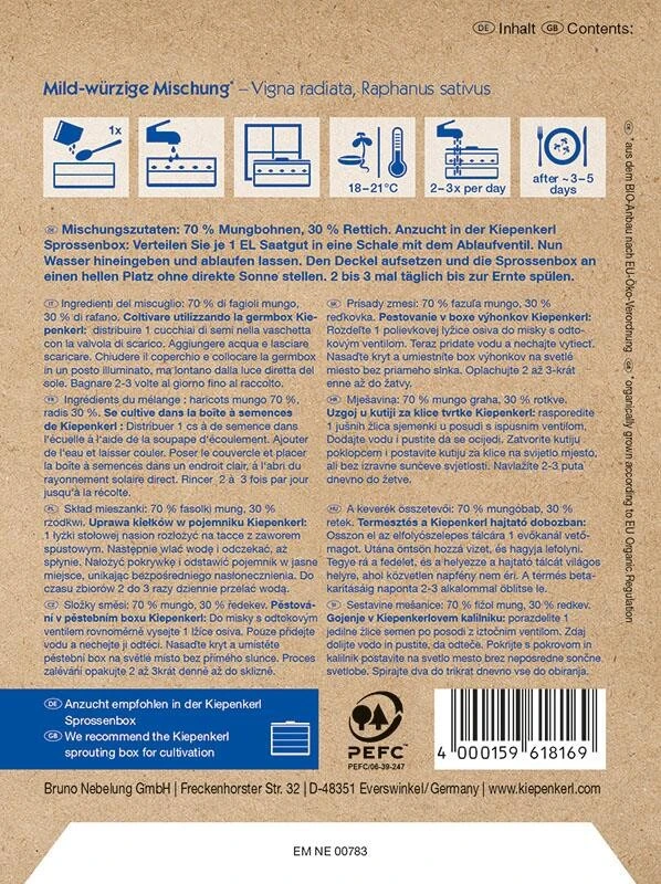 BIO Keimsprossen Unsere Mild-Würzige Mischung, 40g – Bild 2