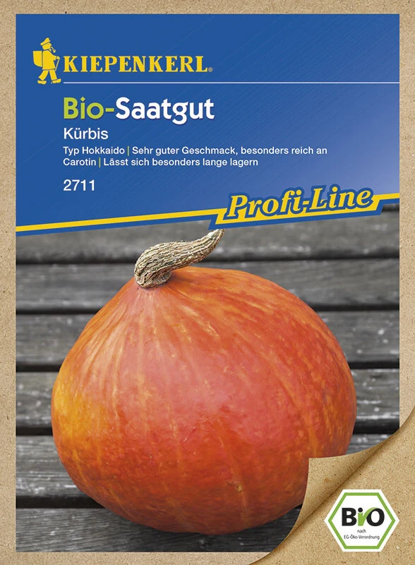 BIO Kürbis, F1, (Uchiki Kuri) Bio-Saatgut, Zwiebelartige Form, Gewicht 1 - 1,5 Kg – Bild 2