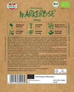 BIO Markerbse, Kräftiger Wuchs, Hochtolerant Gegen Echten Mehltau