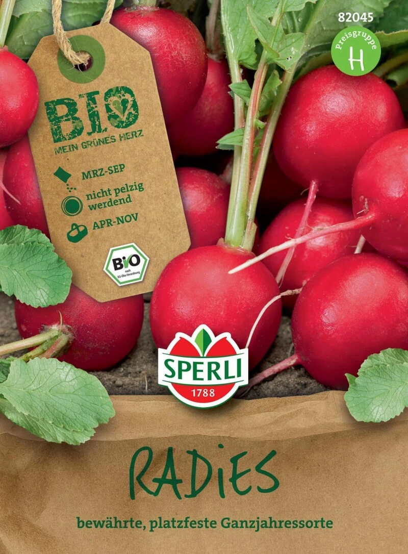 BIO Radies Rot, Bewährtes Ertragssicheres Ganzjahresradies, Angenehm Mild-würzigen Geschmack – Bild 3