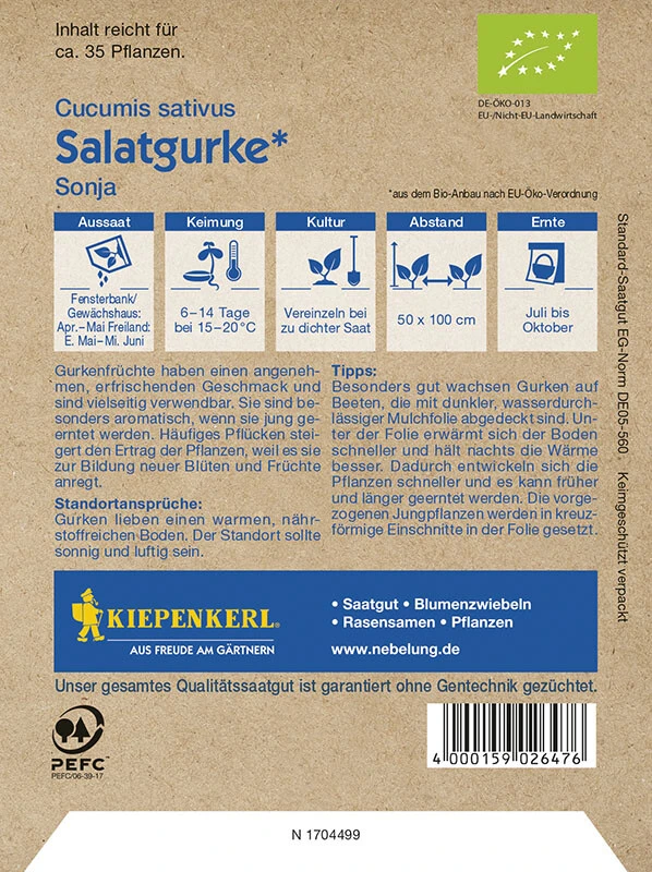 BIO Salatgurken Bio-Saatgut