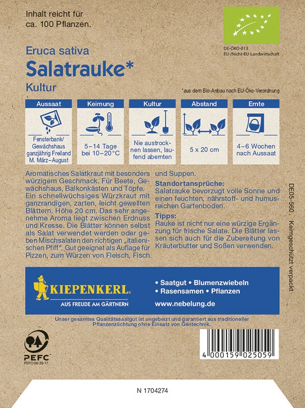 BIO Salatrauke Kulturrauke