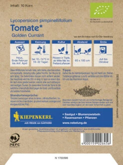 BIO Tomaten Wildtomate Golden Currant Resistent Bio-Saatgut