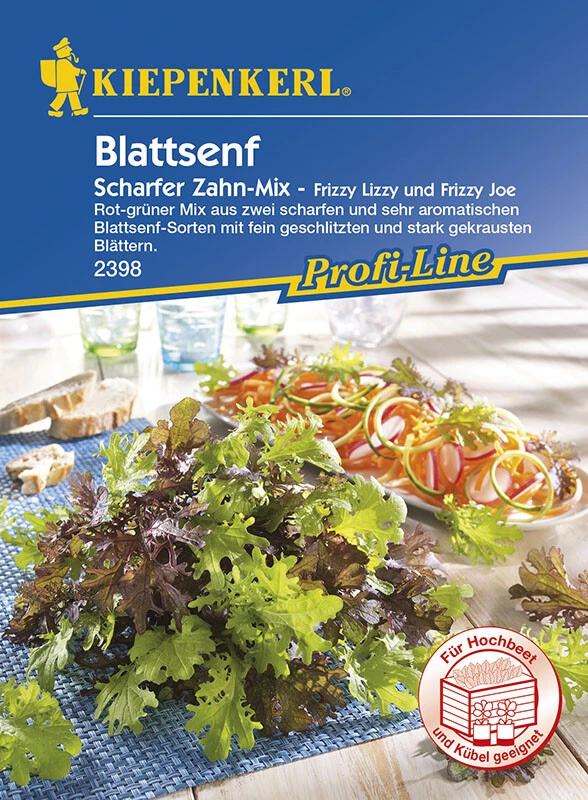 Blattsenf Scharfer Zahn-Mix, Geschmack: Herrlich Scharf-aromatisch, Blüten Eßbar Und Dekorativ