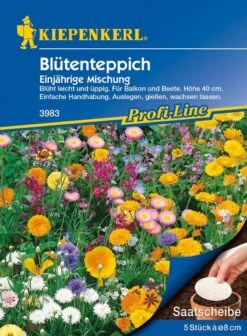 Blütenteppich Mischung, Saatscheibe, Blüht Leicht Und üppig Für Beete Und Balkon