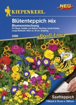 Blumenmischung Blütenteppich Mix Saatteppich (15cm X 150cm)