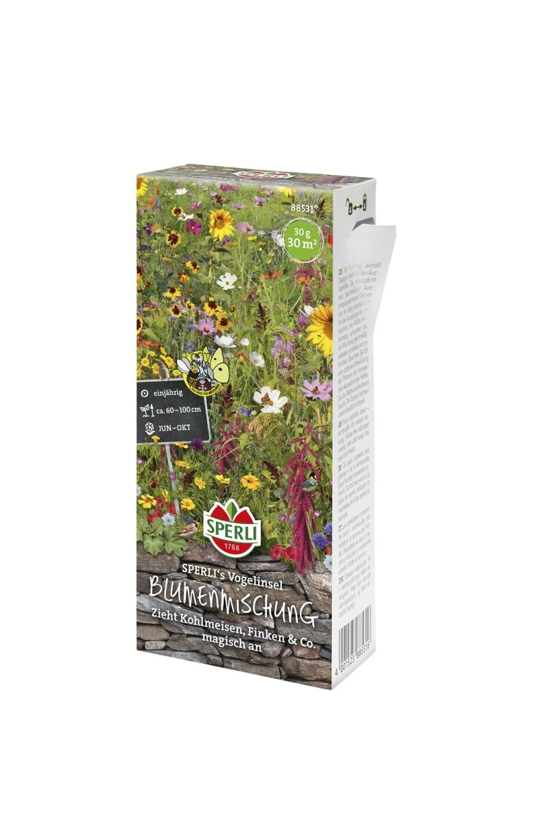 Blumenmischung Sperli’s Vogelinsel, Zieht Kohlmeisen Finken & Co. Magisch An