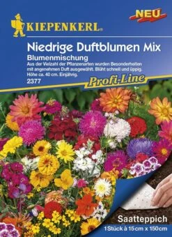 Blumenmischung Niedrige Duftblumen Mix Saatteppich (15cm X 150cm)