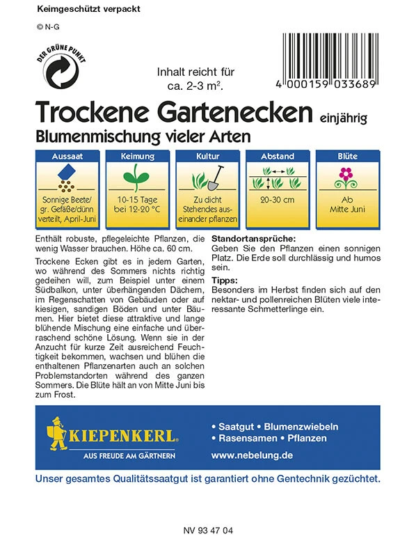 Blumenmischung Trockene Gartenecken, Wachsen Und Blühen Auch An Trockenen Problemstandorten