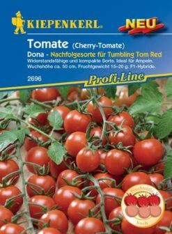 Tomatensamen Dona F1, Cherry-Tomaten Ideal Für Ampeln, Fruchtgewicht 15 - 20 G