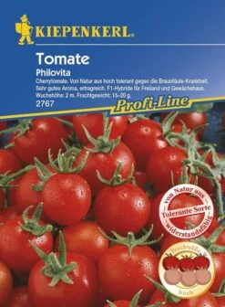 Cherry-Tomate Philovita, Hoch Tolerant Gegen Braunfäule-Krankheiten, Sehr Gutes Aroma, Ertragreich