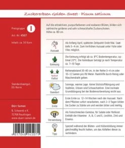 Zuckererbsen Golden Sweet