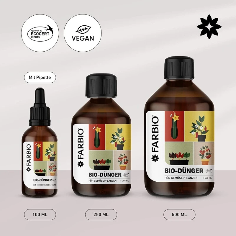 FARBIO® Bio-Dünger Für Gemüsepflanzen 100-500ml – Bild 3