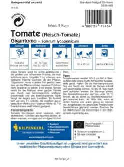 Fleisch-Tomate Gigantomo F1,größte Tomate Der Welt, Für Freiland Und Gewächshaus