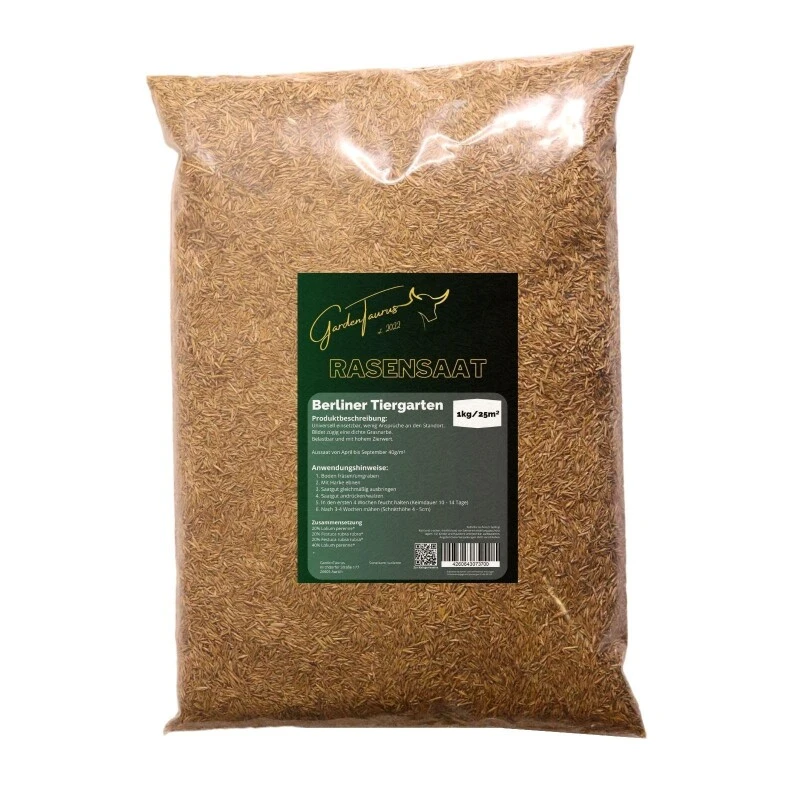 GardenTaurus® Rasenmischung `Berliner Tiergarten´Inhalt: 1kg Für 25 M² – Bild 3