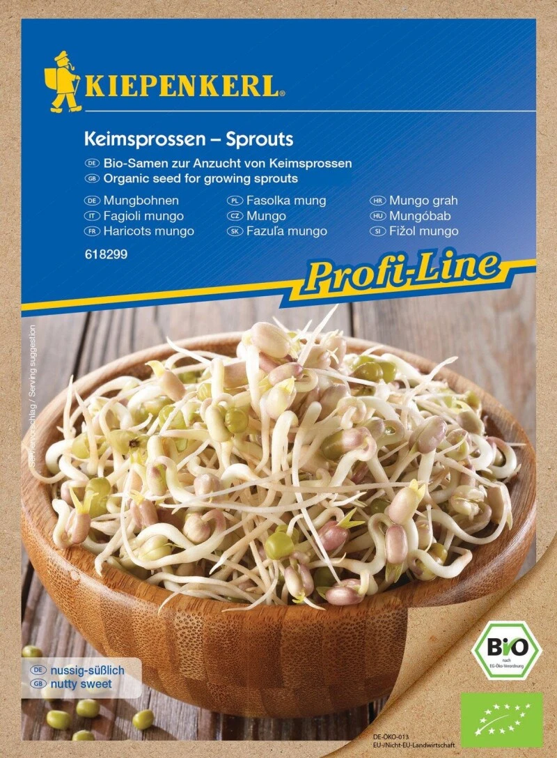 BIO Keimsprossen Mungbohnen, 75 G Bio-Samen Zur Sprossenanzucht – Bild 2