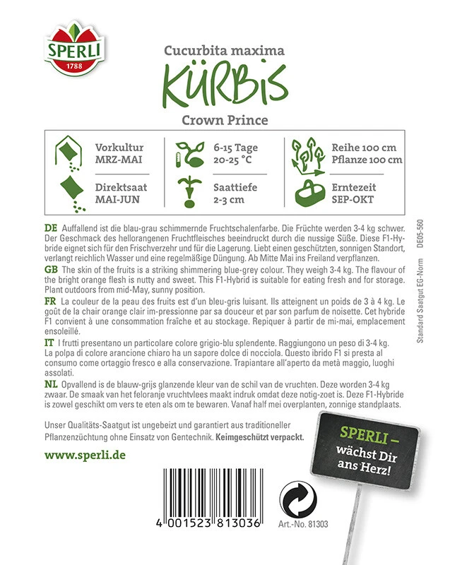Kürbis Crown Prince F1