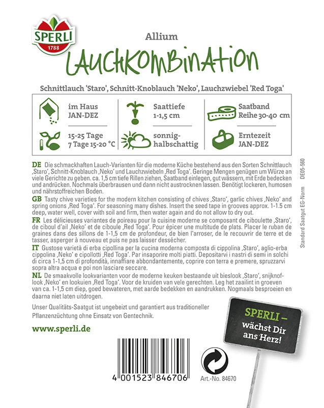 Lauch-Kombination, Saatband 5m – Bild 2