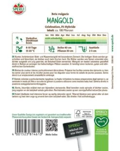 Mangold Celebration F1, Buntes Dekoratives Feingemüse, Wie Spinat Oder Babyleaf Salat