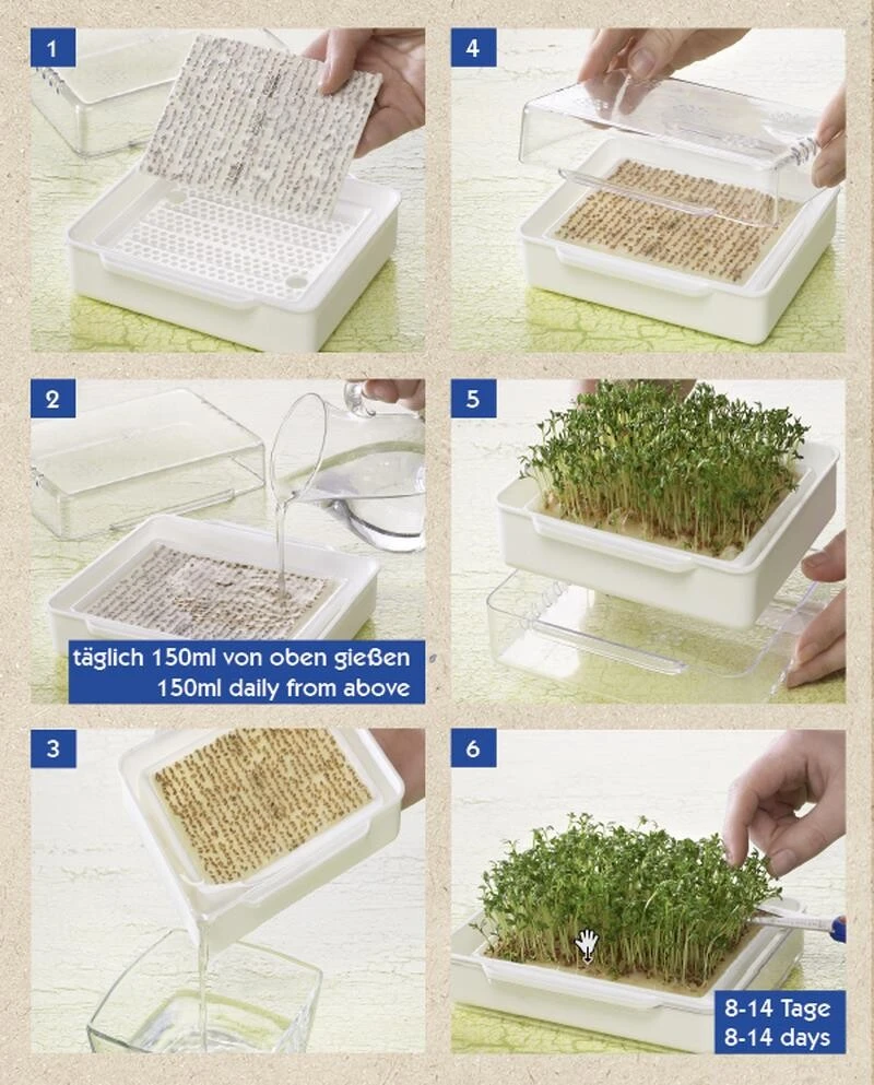 MicroGreen Garden, Cressbar, Starter Set Inkl. 4 BIO Samenpads – Bild 2