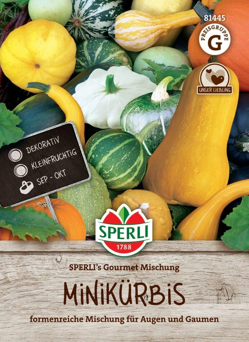 Minikürbis SPERLI's Gourmet Mischung, Formreiche Mischung, Essbar & Dekorativ, Saatgut Von Sperli – Bild 2