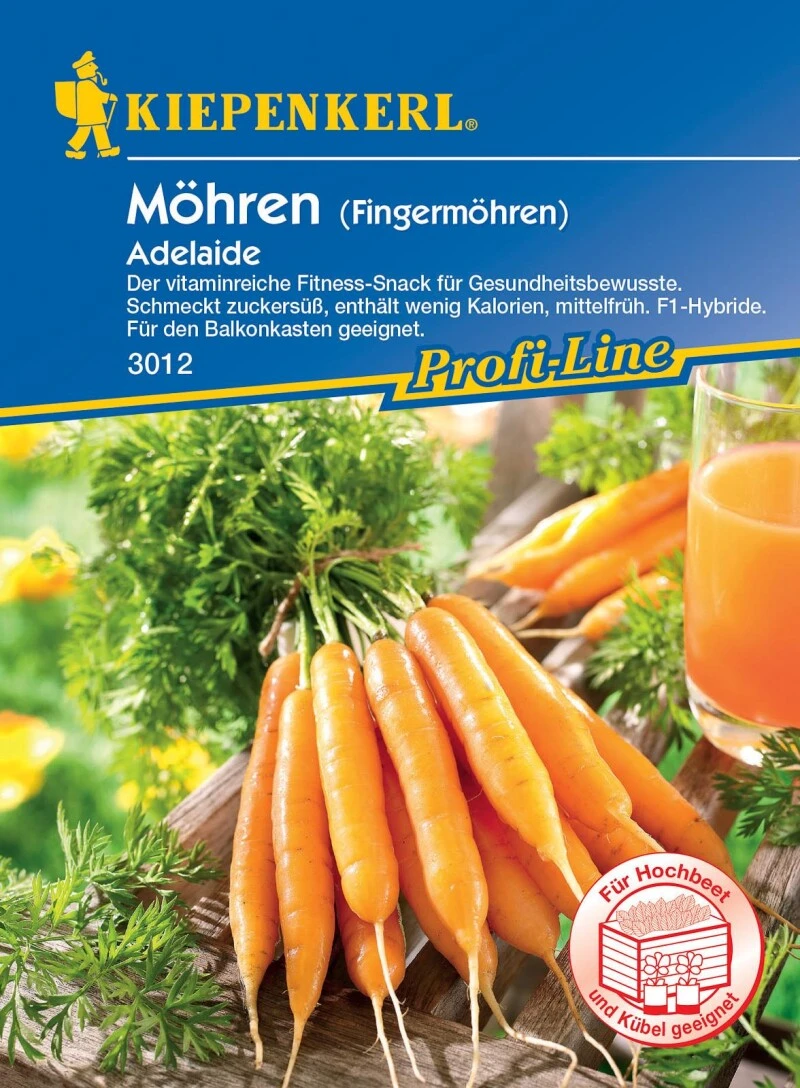 Möhre Adelaide F1, Gleichmäßig-orangene Mini-Karotte Mit Einem Saftigen Würzigen Geschmack, Gut Lagerfähig – Bild 2