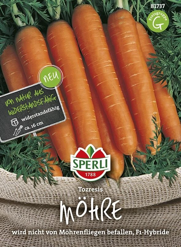 Möhre Tozresis F1, Kein Befall Durch Möhrenfliege, Geschmack: Angenehm Süß