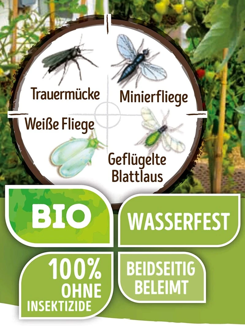 Naturen Gelbtafeln, Gegen Weiße Fliege, Minierfliege, Geflügelte Blattlaus, Etc. In Wintergarten U. Gewächshaus, 7 St. – Bild 4