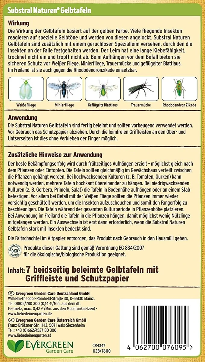 Naturen Gelbtafeln, Gegen Weiße Fliege, Minierfliege, Geflügelte Blattlaus, Etc. In Wintergarten U. Gewächshaus, 7 St. – Bild 5
