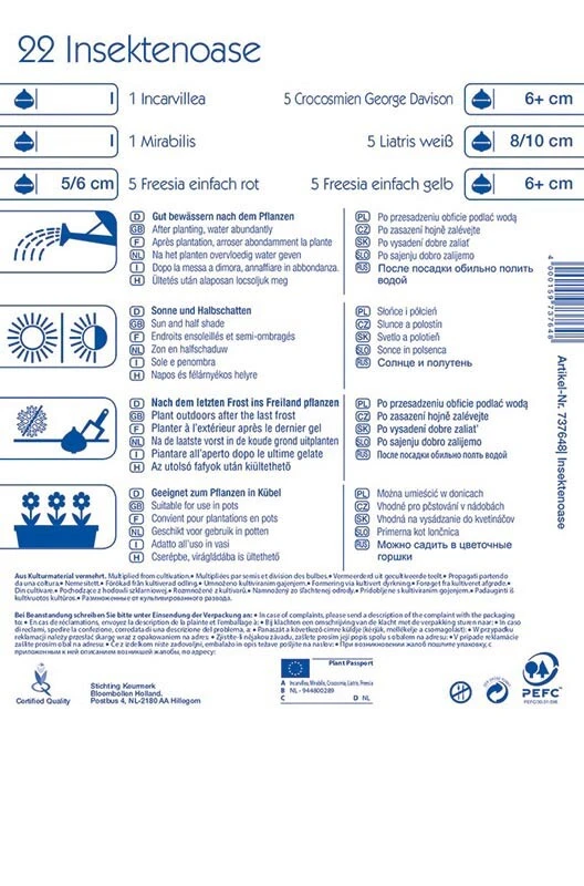 Nektaroase, 22 Stück Frühlingsblumenzwiebeln, Nektarspender Für Insekten