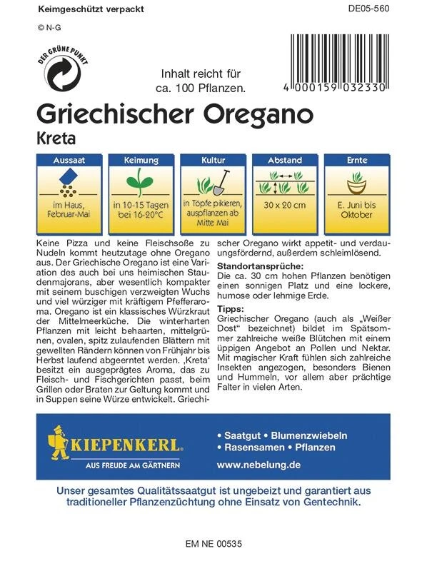 Oregano Griechischer Kreta