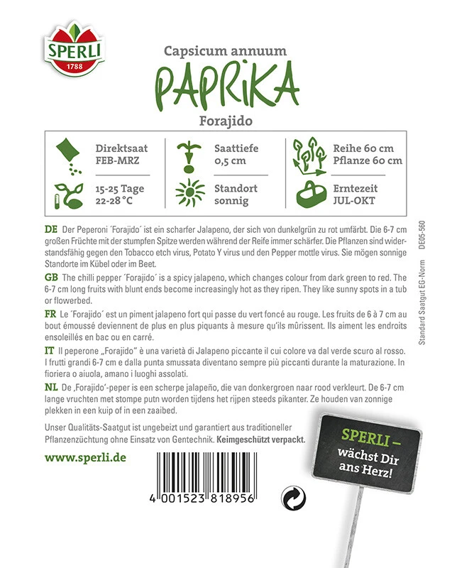 Paprika Forajido Jalapeno – Bild 2