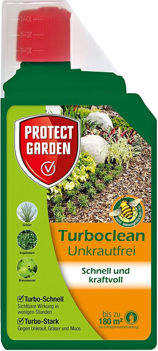 PROTECT GARDEN Turboclean Unkrautfrei (ehem. Bayer Garten), Unkrautvernichter Gegen Hartnäckige Unkräuter Wie Giersch Und Ackerschachtelhalm, 1 Liter – Bild 2