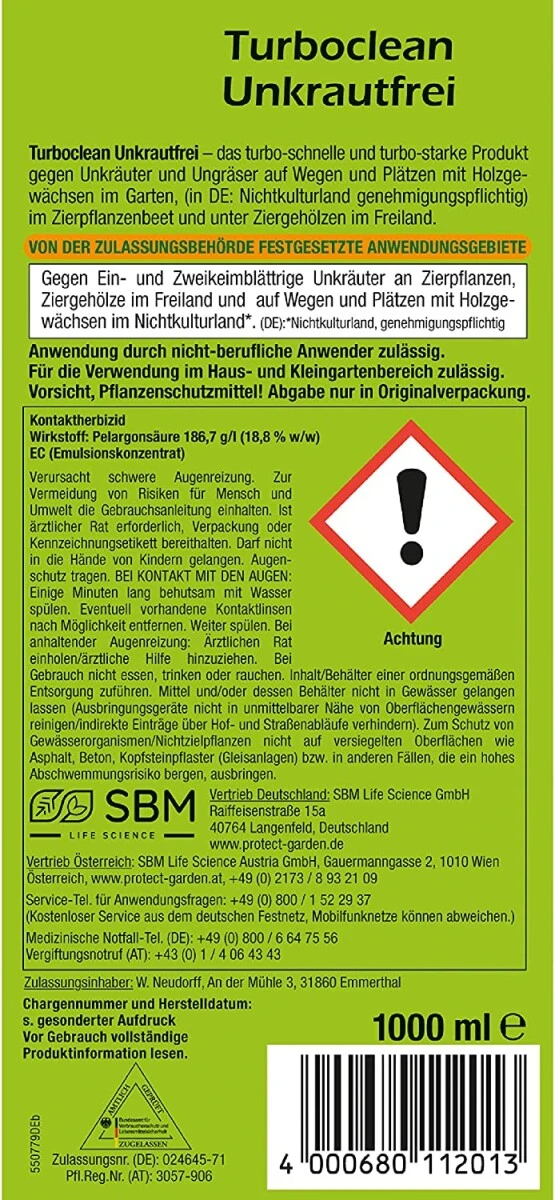 PROTECT GARDEN Turboclean Unkrautfrei (ehem. Bayer Garten), Unkrautvernichter Gegen Hartnäckige Unkräuter Wie Giersch Und Ackerschachtelhalm, 1 Liter – Bild 4