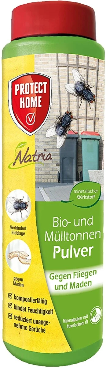 PROTECT HOME Natria Bio- Und Mülltonnenpulver, Gegen Maden Und Fliegen In Der Mülltonne, 500 G – Bild 4