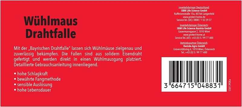 PROTECT HOME Wühlmaus Drahtfalle 2er Set