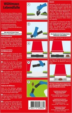 PROTECT HOME Wühlmaus Lebendfalle 1 Stück Tierfreundliche Schädlingsbekämpfung