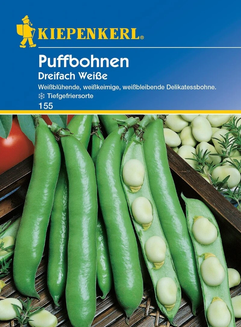 Puffbohne Dreifach Weiße, Bildet Ein Zart Bleibendes Korn, Zum Einfrieren Und Zum Einkochen Geegnet – Bild 3