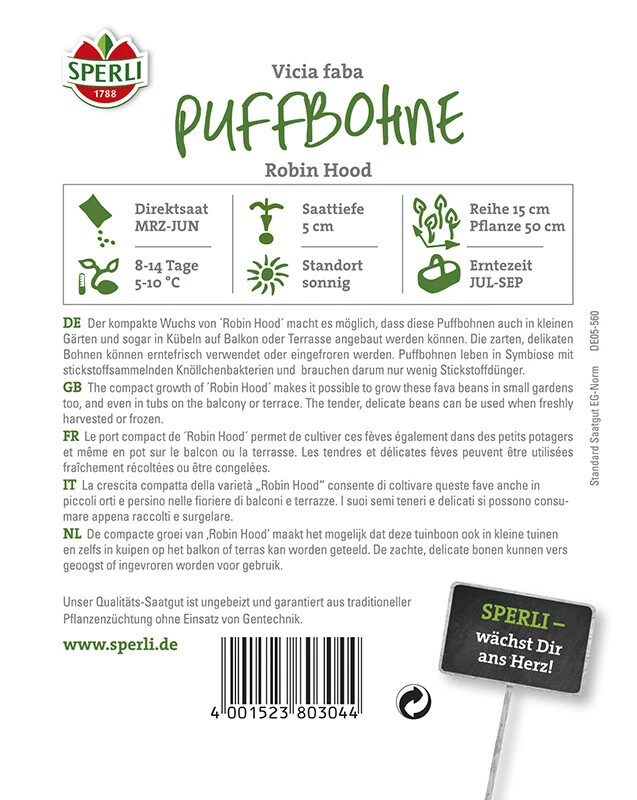 Puffbohne Robin Hood – Bild 2