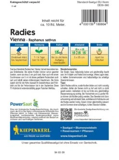 Profi-Line Radieschen Vienna (PowerSaat), Saftig-zart, Für Freiland U. Gewächshaus