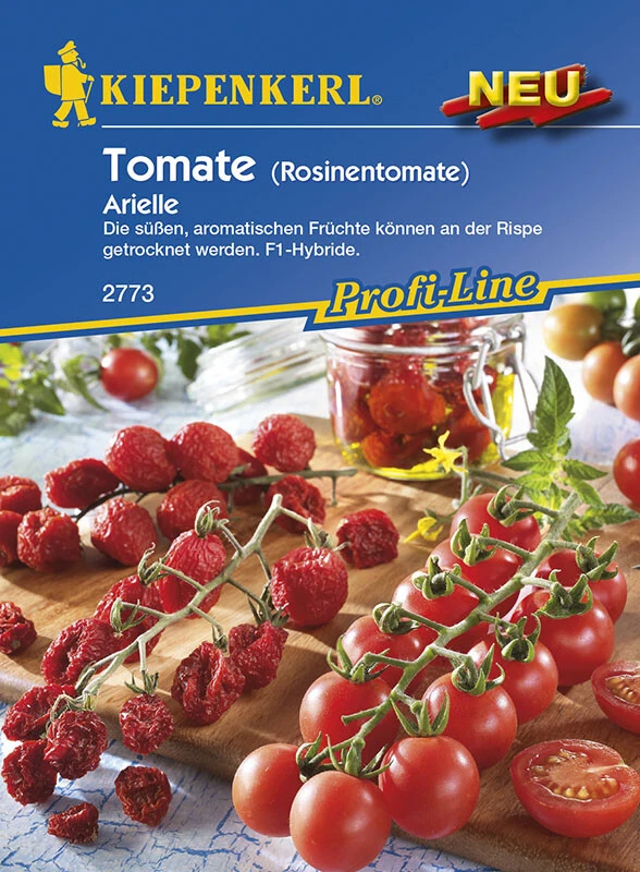 Tomaten Rosinentomate Arielle, Rote Cherry-Tomaten Reift An Langen Rispen, Fruchtgewicht 20 - 25 G