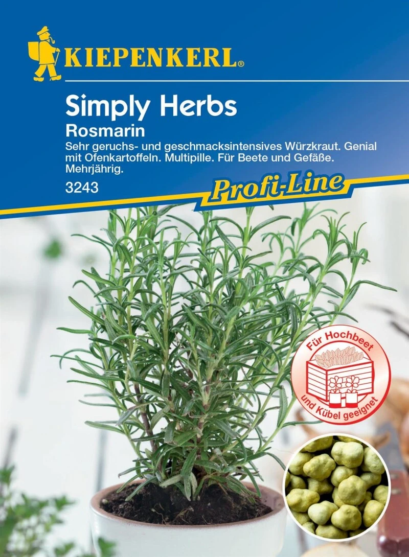 Rosmarin SimplyHerbs, Praktische Multipille, Mehrjährige Gewürz Ist Ein Muss In Jedem Kräutergarten – Bild 2
