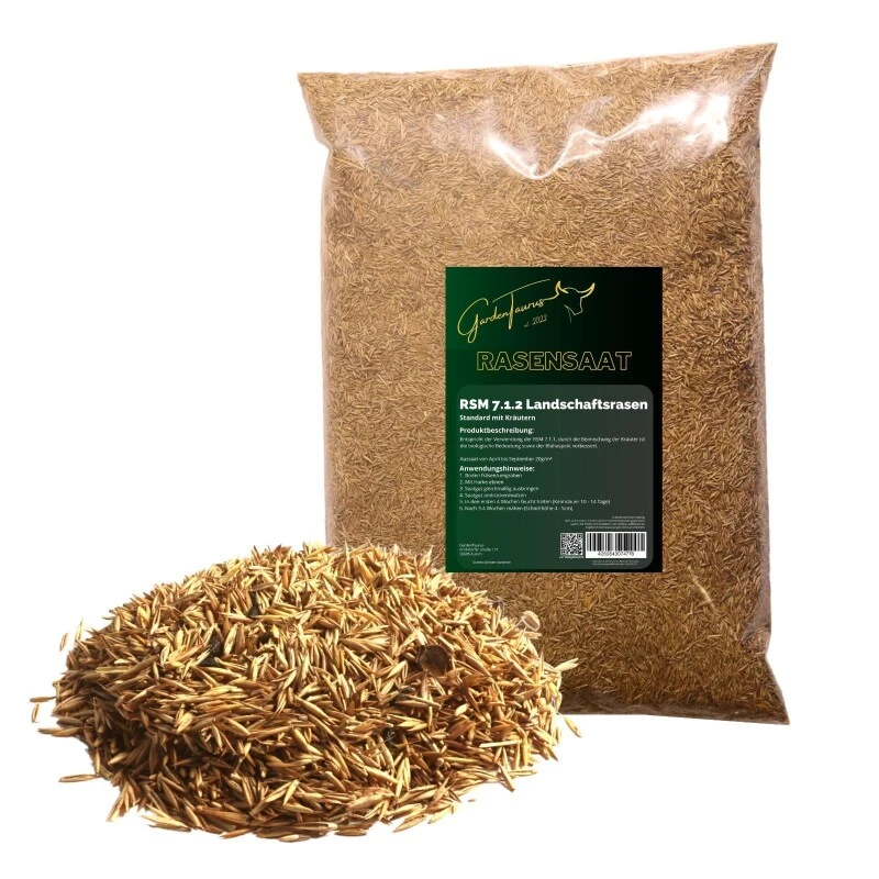 GardenTaurus RSM-Rasensamen 7.1.2 Landschaftsrasen Mit Kräutern 2,5kg