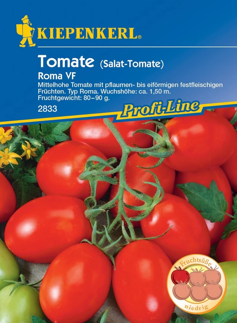 Salat-Tomate Roma VF (Eiertomate/ Romatomate), Pflaumen- Bis Eiförmige Festfleischige Früchte – Bild 2