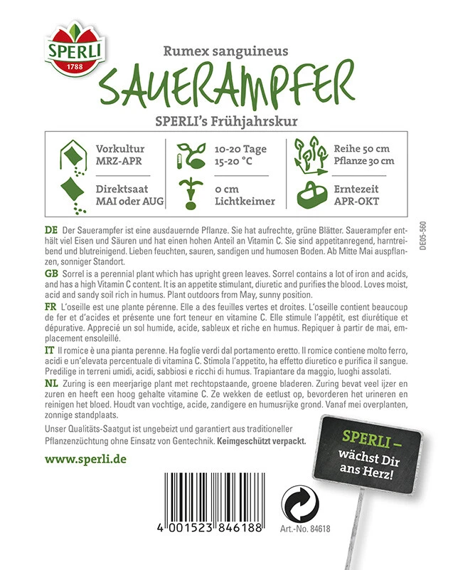 Sauerampfer SPERLING´s Frühjahrskur