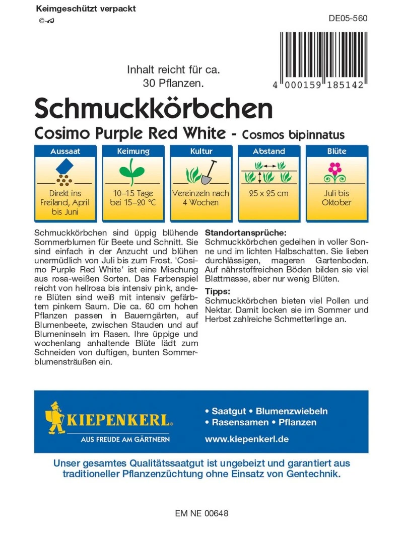 Schmuckkörbchen Purple Red White, üppig Blühende Sommerblumen Für Beete Und Schnitt – Bild 2