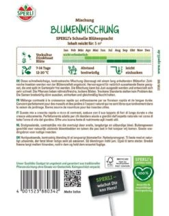 Blumenmischung SPERLI's Schnelle Blütenpracht, Schnellwüchsig & Kontrastreich, Saatgut Von Sperli