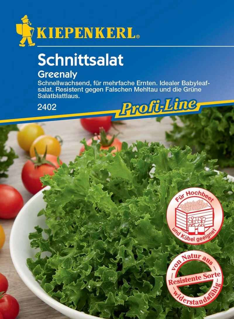 Schnittsalat Greenaly, Schnellwachsender Babyleafsalat, Resistent Gegen Falschen Mehltau Und Grüne Salatblattlaus – Bild 2
