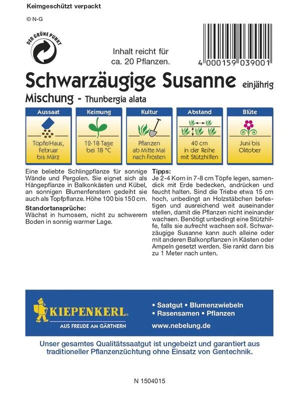 Schwarzäugige Susanne, Beliebte Schlingpflanze Für Sonnige Wände Und Pergolen – Bild 2